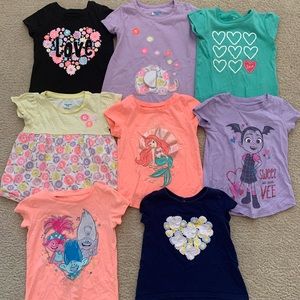 Short sleeve shirts toddler girl size 2t bundle